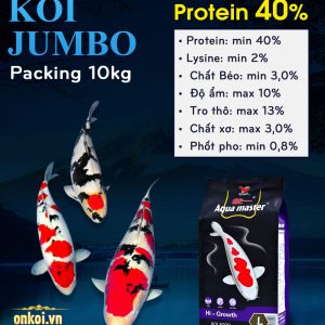 thành phần Thức ăn cá koi Aqua Master Hi Growth 40% protein hạt chìm 10kg CA18